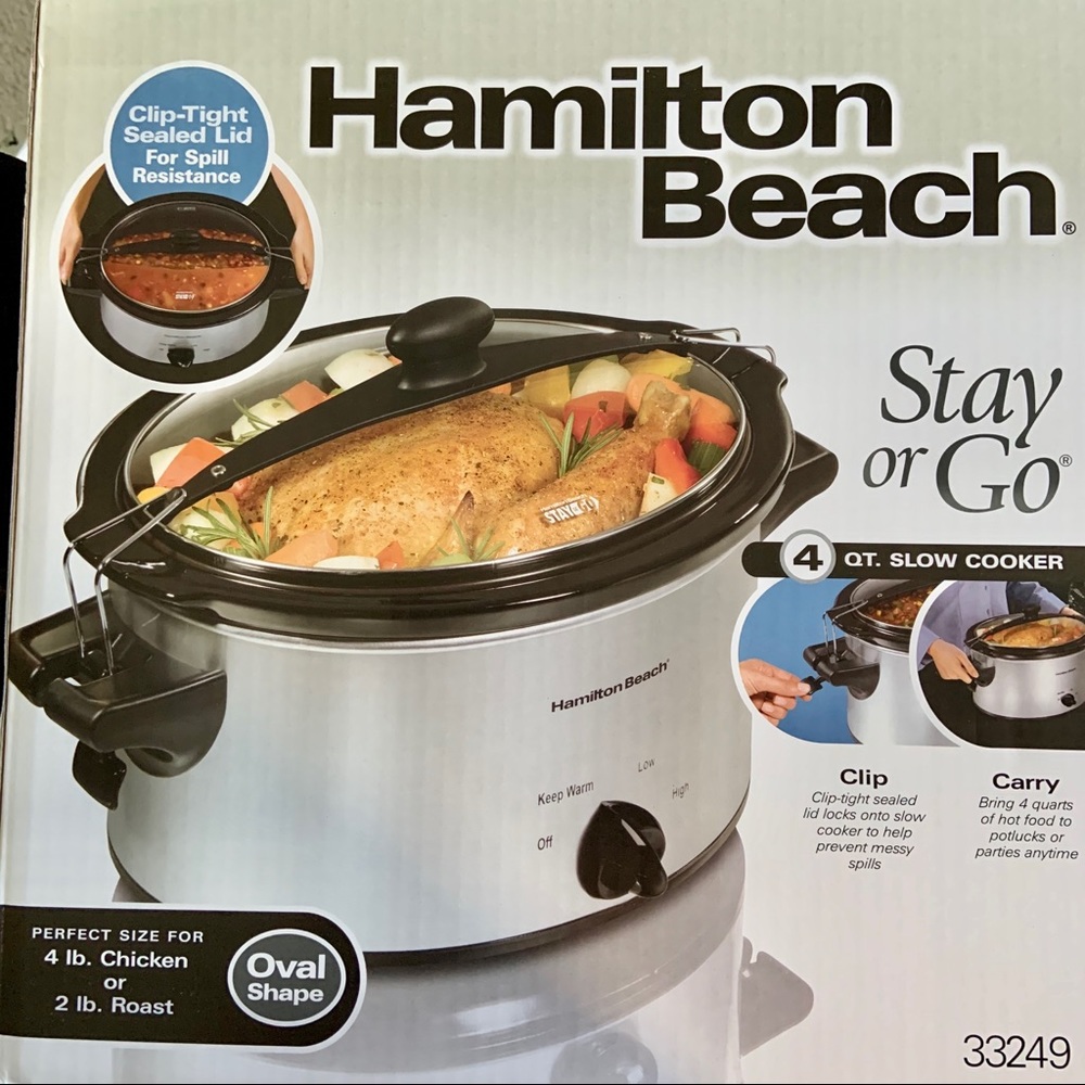 NEW Hamilton Beach 4-Qt ‘Stay or Go’ Slow Cooker